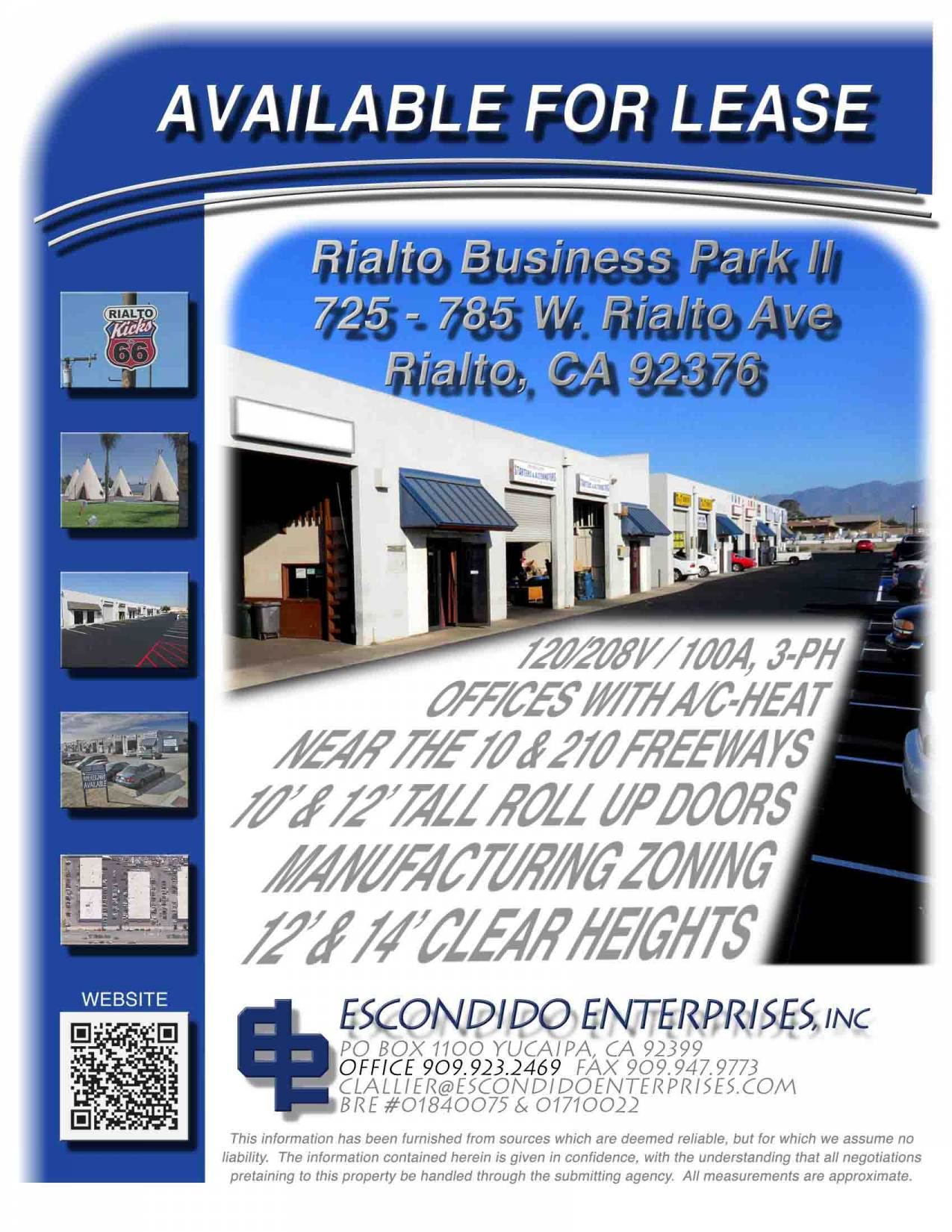 Ground level photo of industrial warehouse property located at 725, 735, 755, 775, 785, w. rialto ave, rialto, CA, 92376